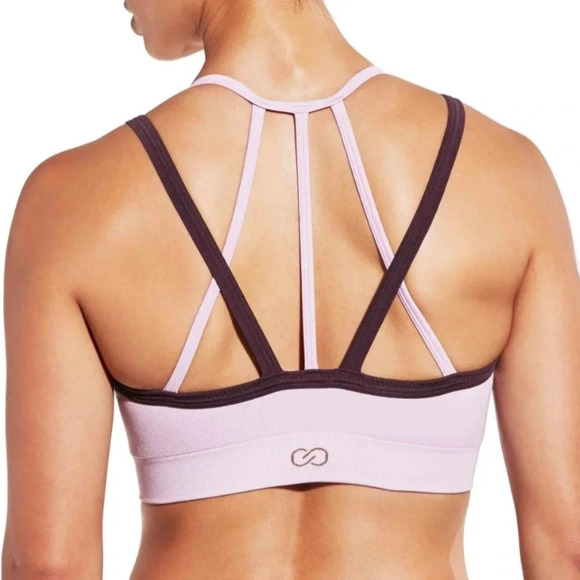 Calia by Carrie Underwood Inner Power Strappy Sports Bra Purple Athletic - Picture 1 of 6